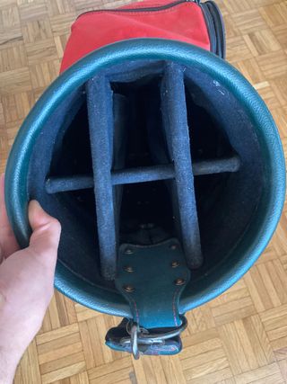 Bolsa de golf Decathlon roja y verde