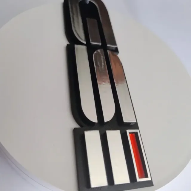 Anagrama GSI Opel Kadett - Cromo/Negro -  Nuevo