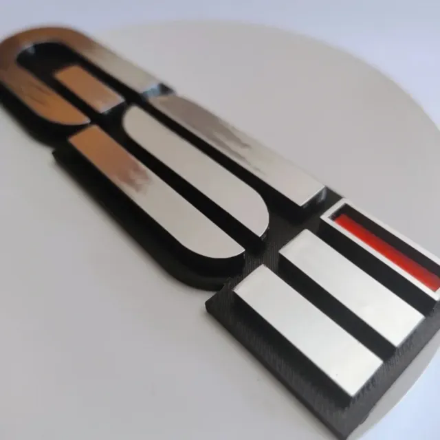 Anagrama GSI Opel Kadett - Cromo/Negro -  Nuevo