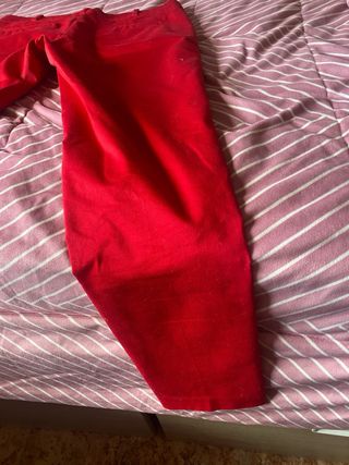 Pantalón Mango Rojo Talla 38