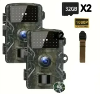 2 Cámaras de Caza Fototrampeo 32GB
