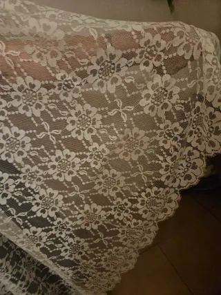 Mantilla de madrina encaje beige