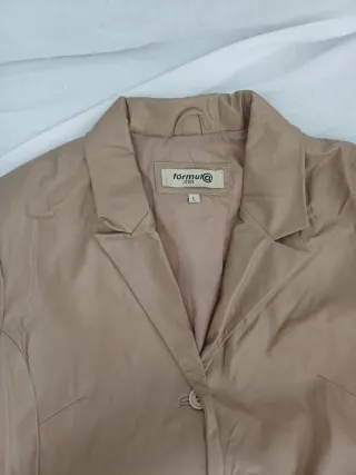 Chaqueta pelo sintético y polipiel