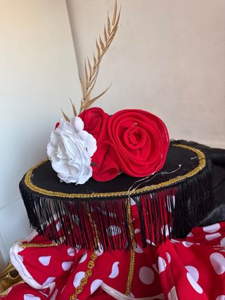 Traje Flamenca Carnaval Lunares Rojo