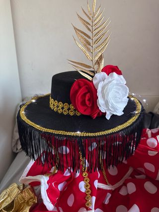 Traje Flamenca Carnaval Lunares Rojo