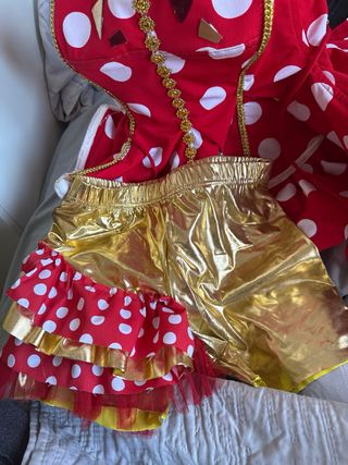 Traje Flamenca Carnaval Lunares Rojo