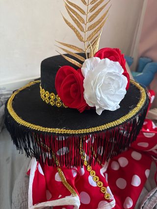 Traje Flamenca Carnaval Lunares Rojo