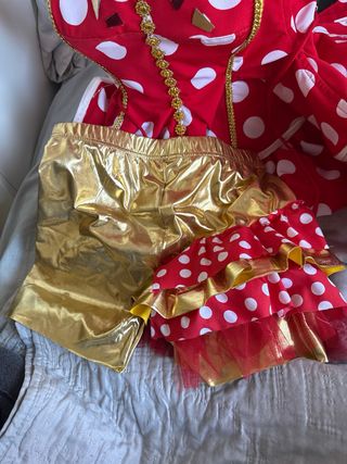 Traje Flamenca Carnaval Lunares Rojo