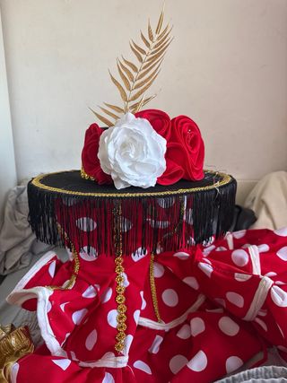 Traje Flamenca Carnaval Lunares Rojo