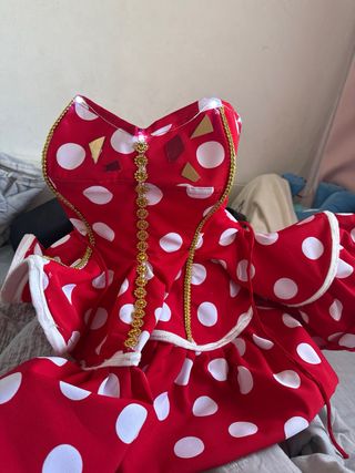 Traje Flamenca Carnaval Lunares Rojo