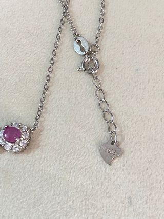 Collar Plata Esmeralda y Rubí