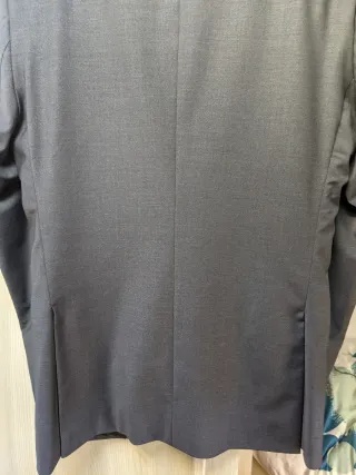 Giacca Santinelli grigia con fodera rossa