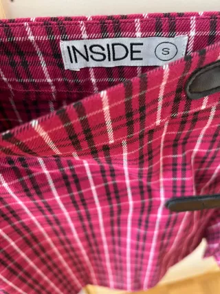 Minifalda cuadros rosa