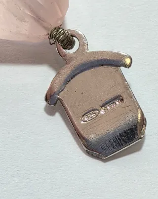 Collana con elementi in quarzo rosa