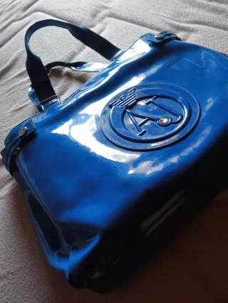 Bolso Armani Jeans Azul Charol