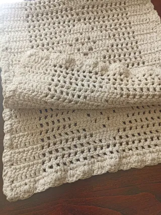 Tappeto uncinetto cotone pesante beige