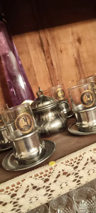 Set servizio peltro vintage