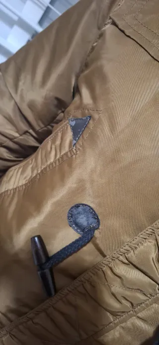 Parka hombre marrón con capucha
