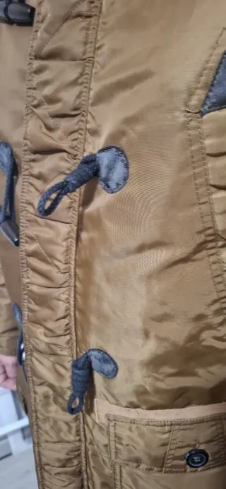 Parka hombre marrón con capucha