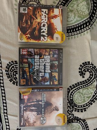 Lote 3 Juegos PS3: Far Cry 2, GTA V, CoD MW2