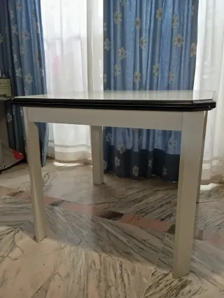 Mesa Comedor Blanca 90x90 Extensible 90x180