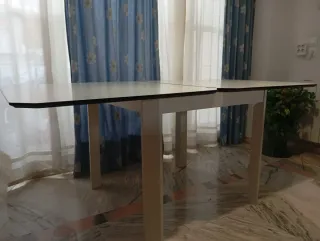 Mesa Comedor Blanca 90x90 Extensible 90x180