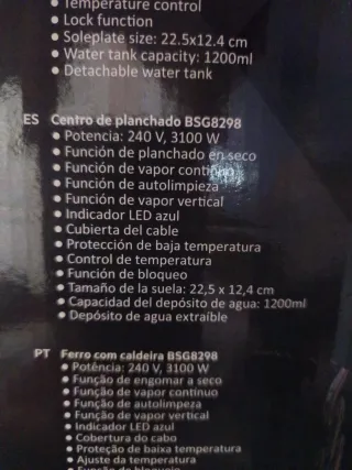 Centro de Planchado BECKEN Steam Station