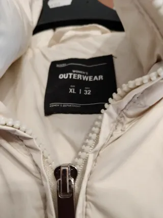 Chaleco largo beige talla XL