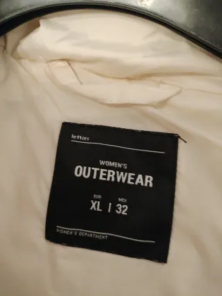 Chaleco largo beige talla XL