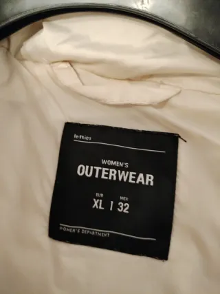 Chaleco largo beige talla XL