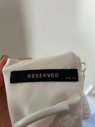Blusa Reserved Encaje Blanco