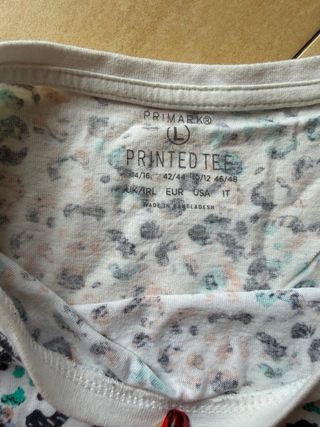 Camiseta manga corta estampado animal