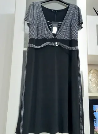 Vestito Elegante Bicolore Little Black Dress