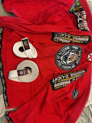 Kimono Jiu Jitsu Buddha Light Rojo