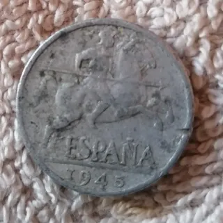 Moneda 10 céntimos España 1945