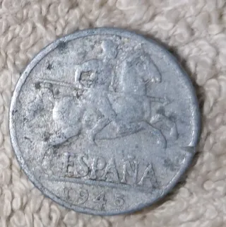 Moneda 10 céntimos España 1945
