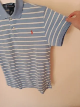 Polo Ralph Lauren Rayas Azul y Blanco