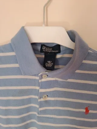 Polo Ralph Lauren Rayas Azul y Blanco