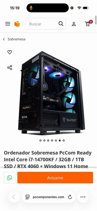 Pc Gaming i7 14700 + RTX 4060 Alto Rendimiento
