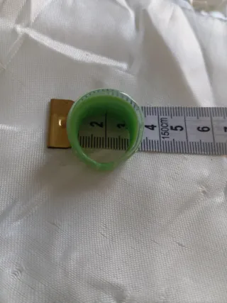 Anello Vetro Murano Verde Argento