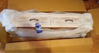 Aparador de madera con 2 cajones