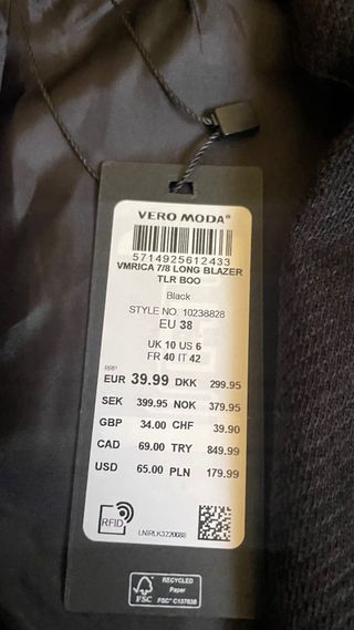 Americana Vero Moda Negra