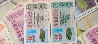 Lotería Nacional Décimos Antiguos