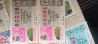 Lotería Nacional Décimos Antiguos