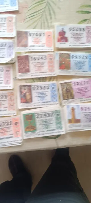 Lotería Nacional Décimos Antiguos