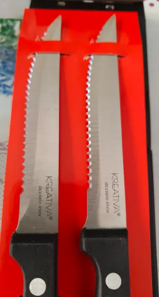 Set 2 Coltelli Bistecca Kreativa Acciaio Inox
