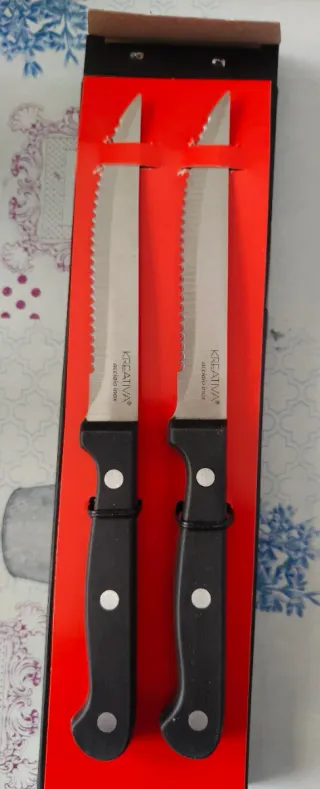 Set 2 Coltelli Bistecca Kreativa Acciaio Inox