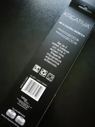 Set 2 Coltelli Bistecca Kreativa Acciaio Inox