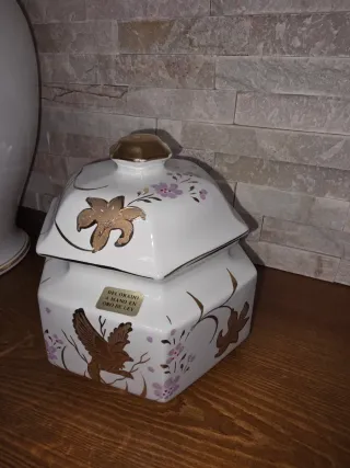 Juego Cerámica: Jarrón, Bombonera y Jarra