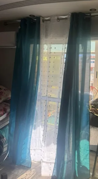 Barra Cortina Acero Inoxidable de 3m con cortina